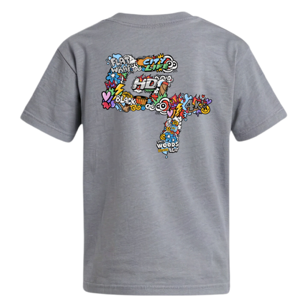 Good Times Cartoon T-Shirt- Grey - Image 2